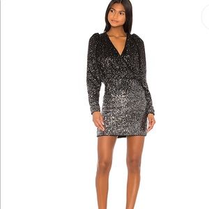 LPA Constance Dress in Black & Silver